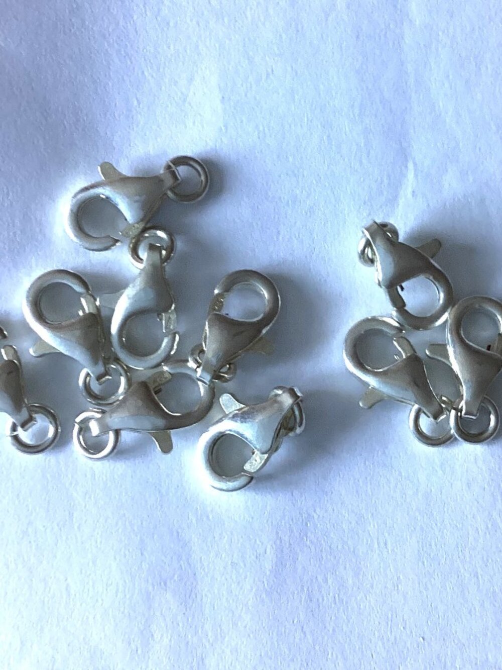 Silver Tone Small Lobster Claw Clasps Jewelry Making
